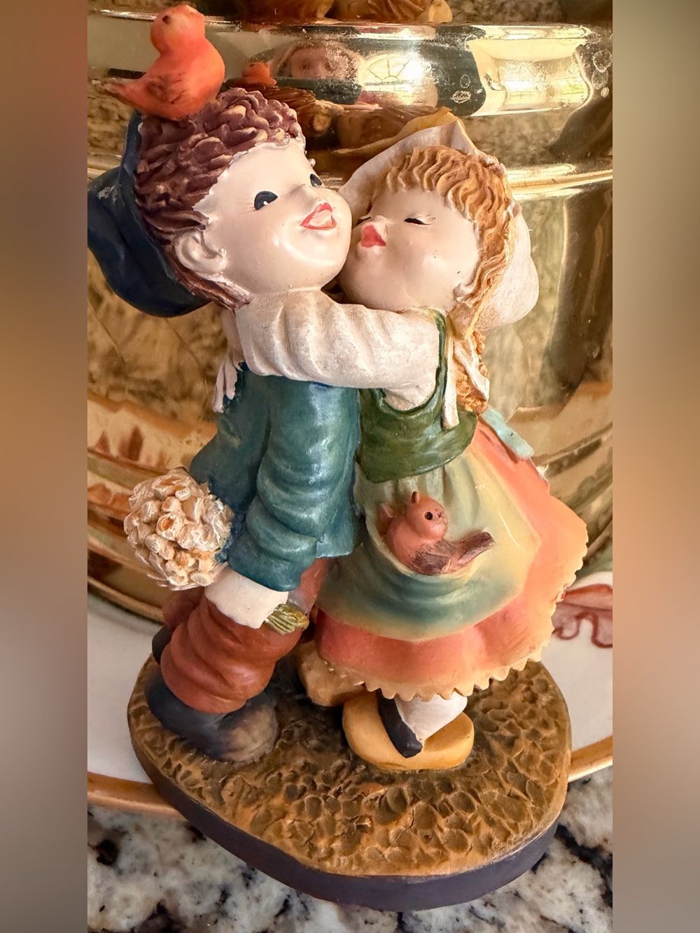 Vintage ANRI Toriart First Kiss Juan Ferrandiz Hand Painted Figurine